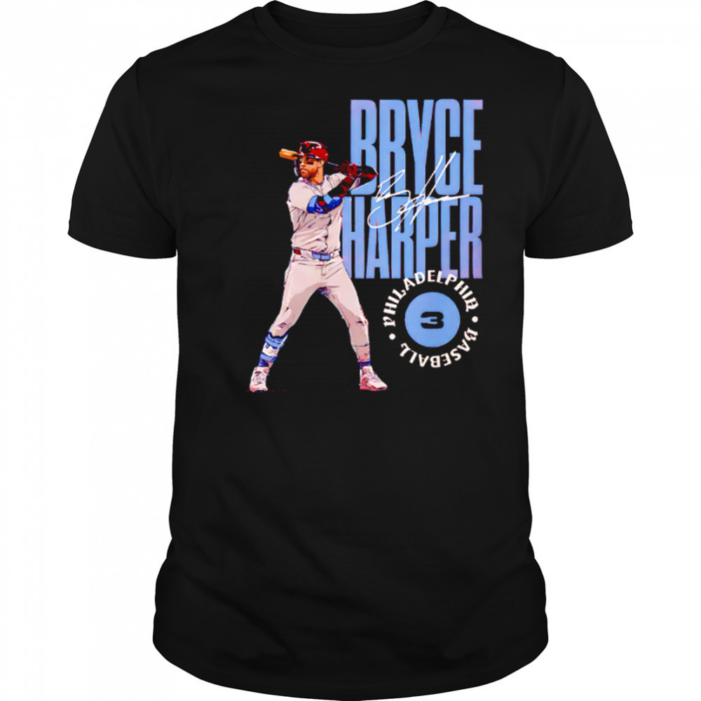 Bryce Harper Philadelphia Stamp signature baseball shirt