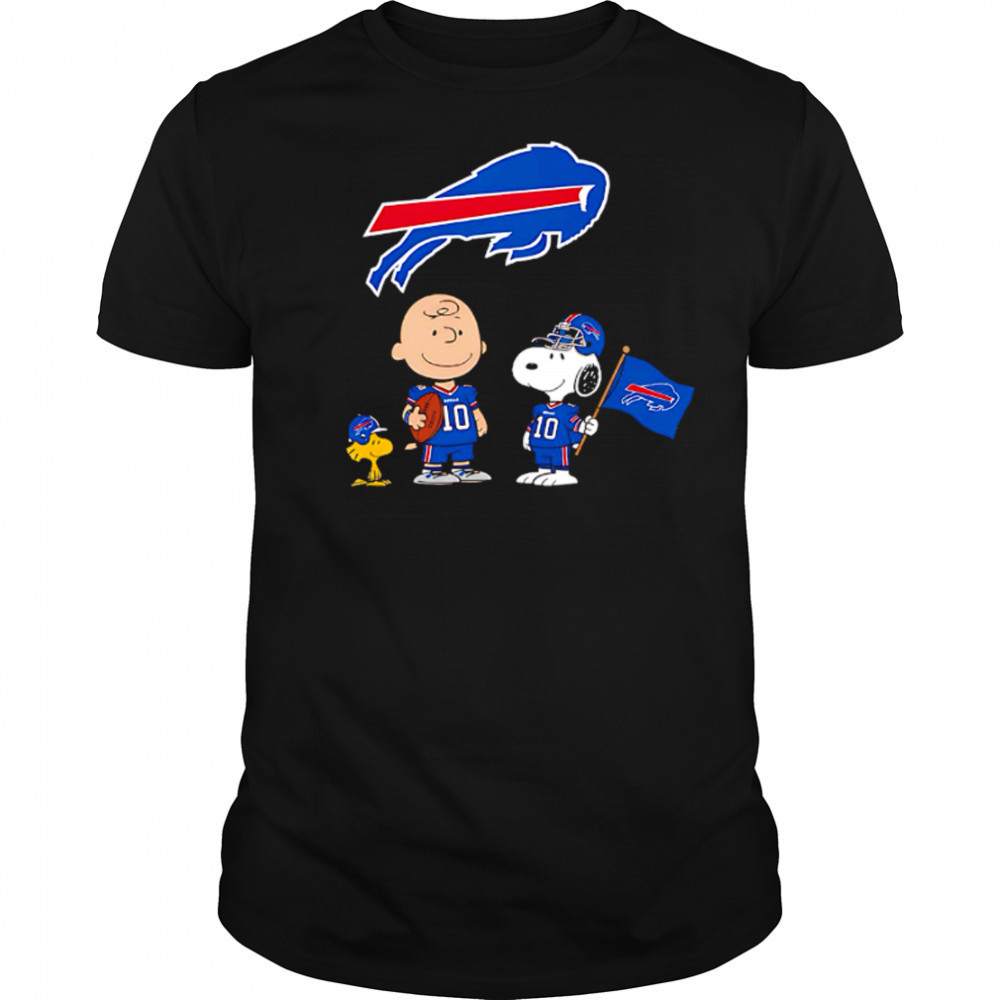 Buffalo Bills Charlie Brown Snoopy Woodstock Peanuts shirt