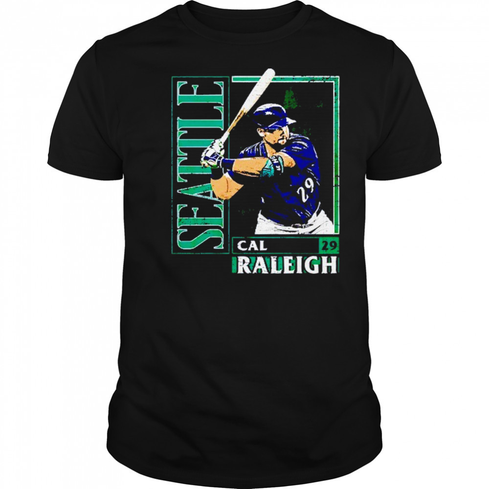 Cal Raleigh Seattle Mariners card style shirt