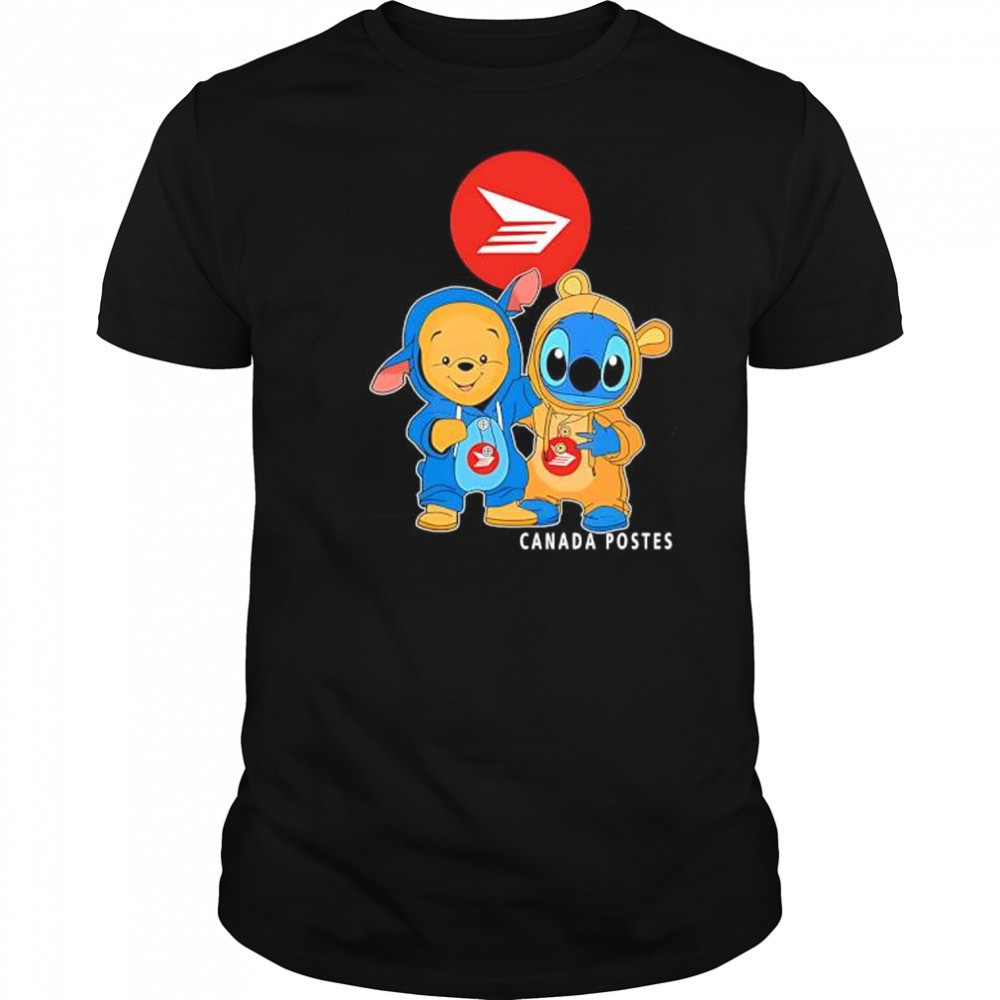 Canada post pooh and stitch friends shirt