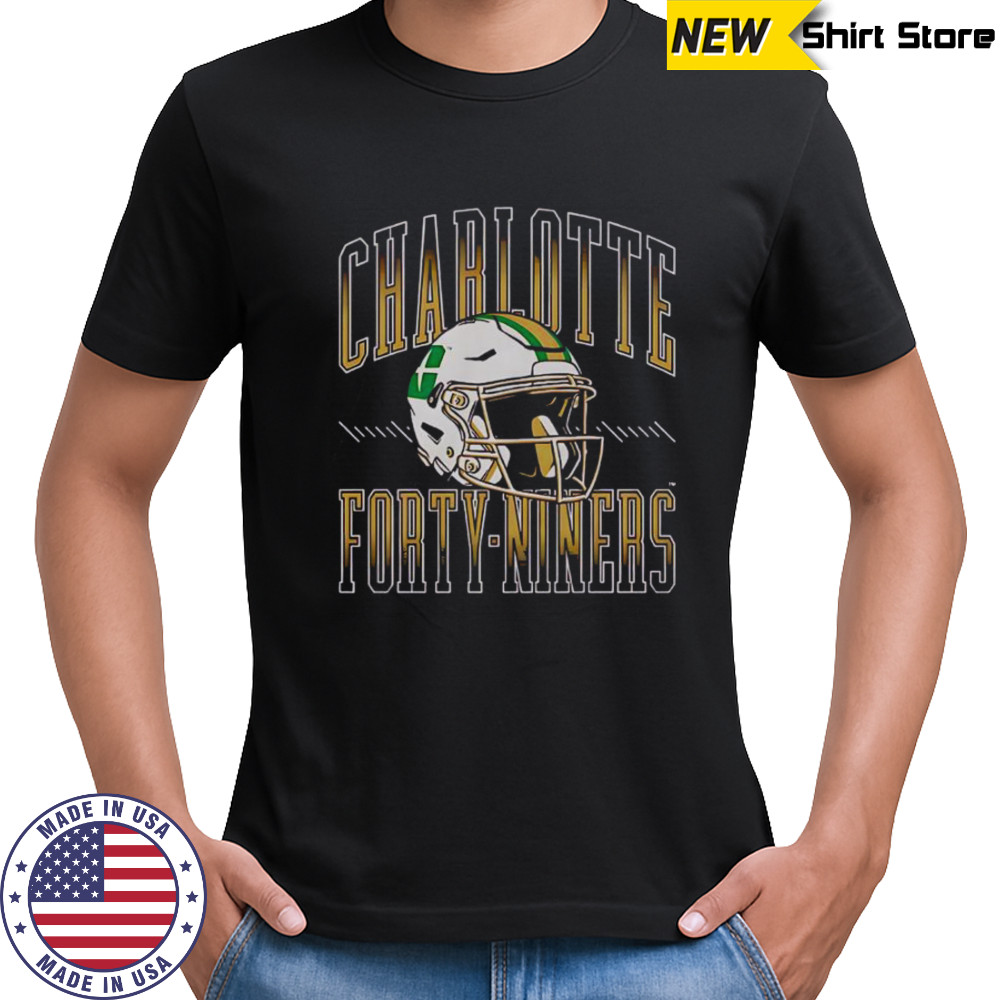 Charlotte 49ers Football Helmet T-Shirt