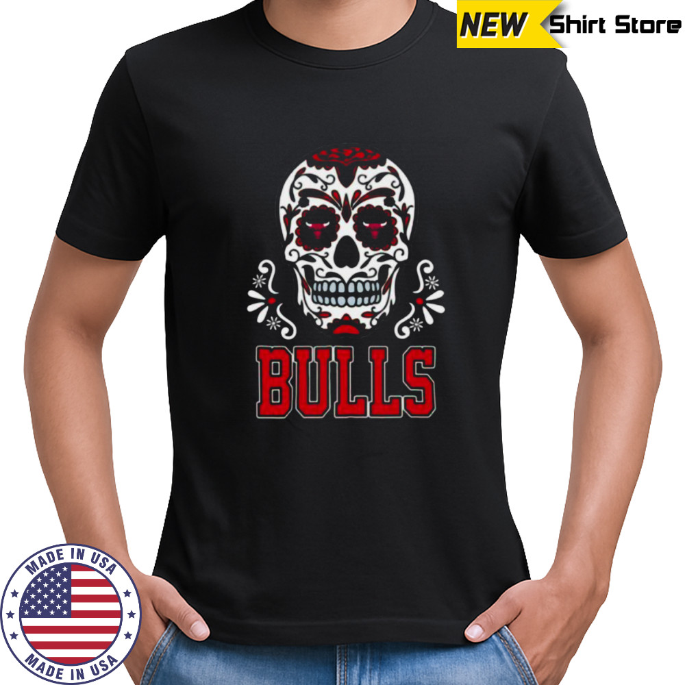 Chicago Bulls Sugar Skull Dia De Los Muertos Logo Shirt