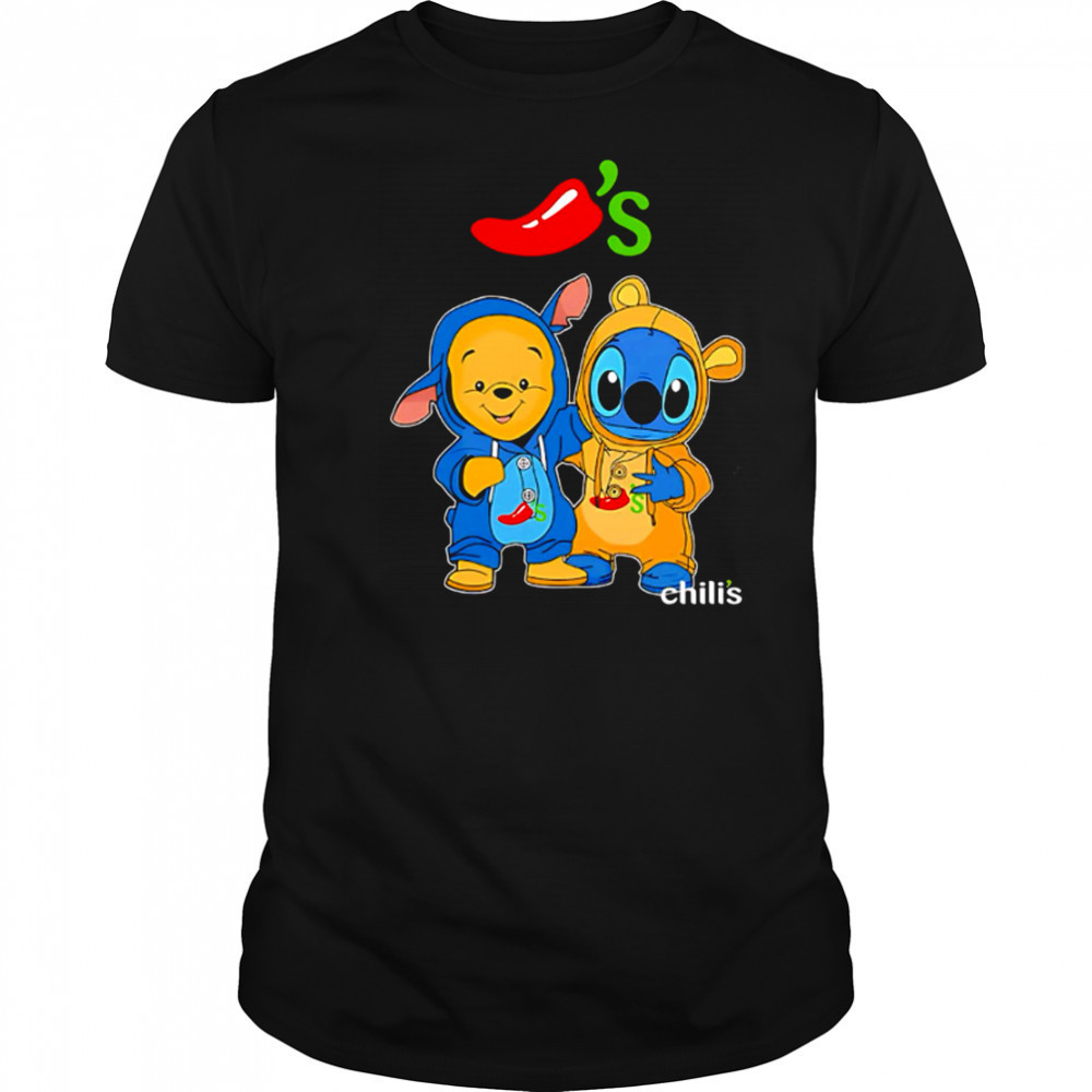 Chili’s pooh and stitch friends shirt