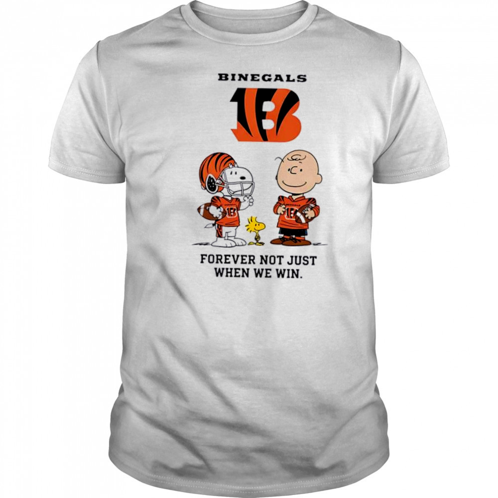 Cincinnati Bengals Charlie Brown Snoopy Bengals Forever Not Just When We Win shirt