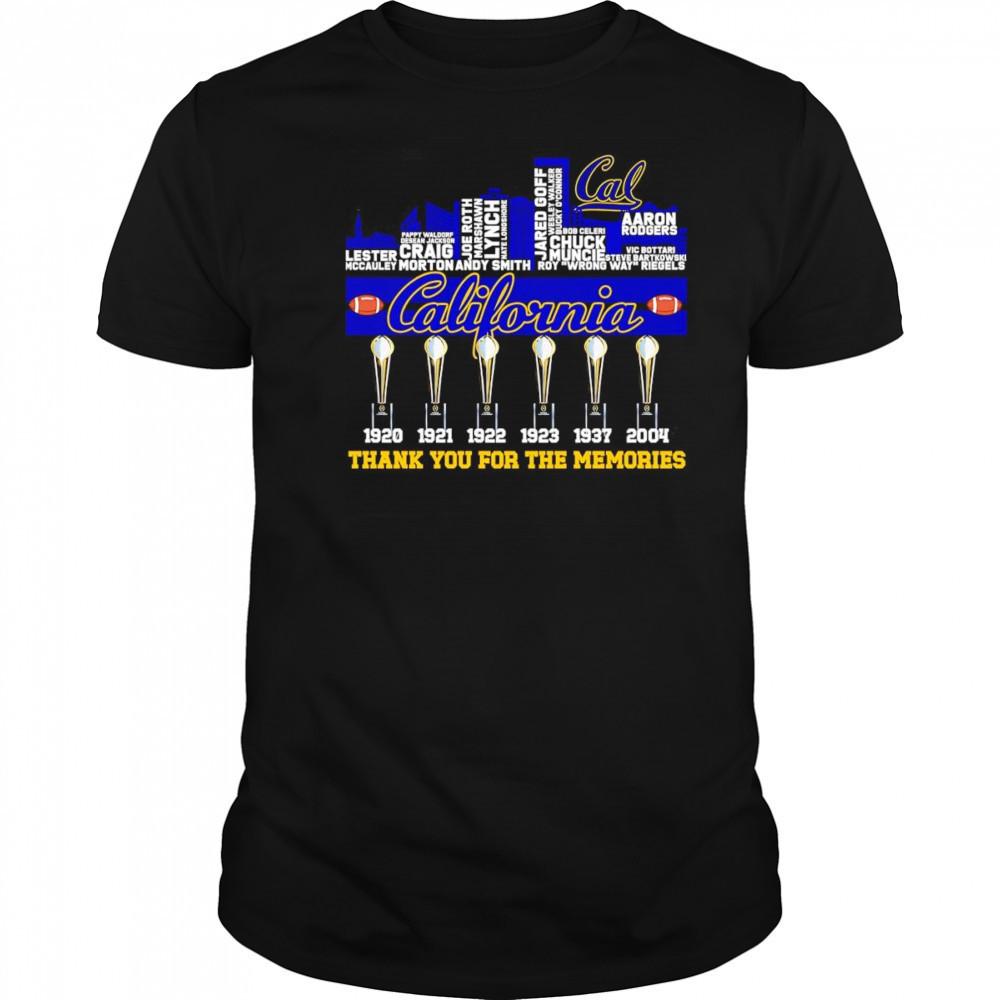 City skyline California thank you for the memories shirt