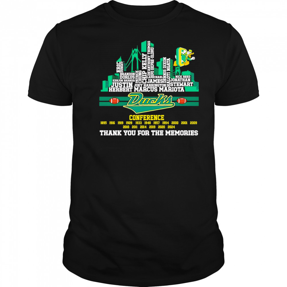 City skyline Ducks Conference thank you for the memories shirt