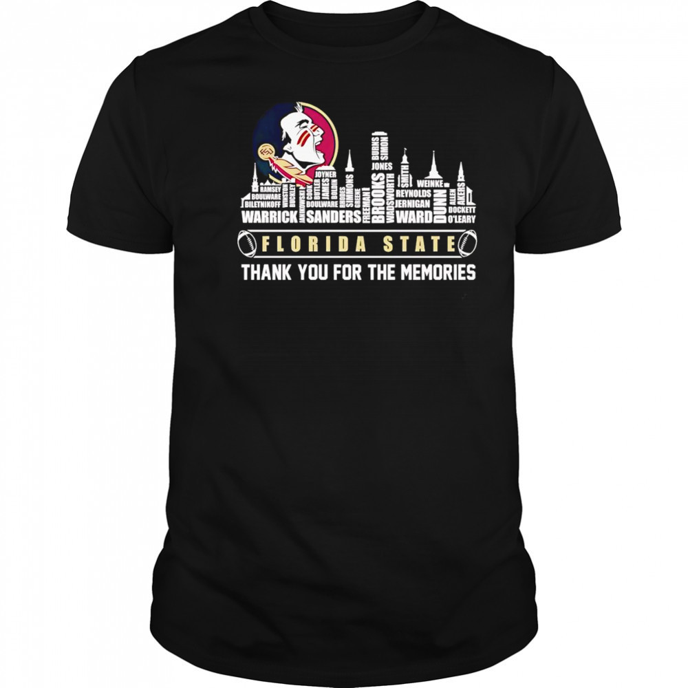 City skyline Florida State thank you for the memories shirt