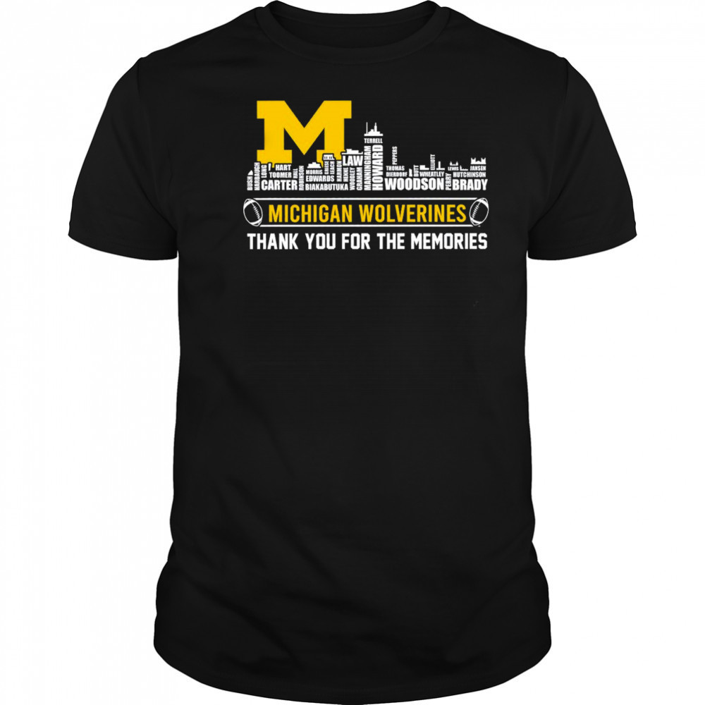 City skyline Michigan Wolverines thank you for the memories shirt