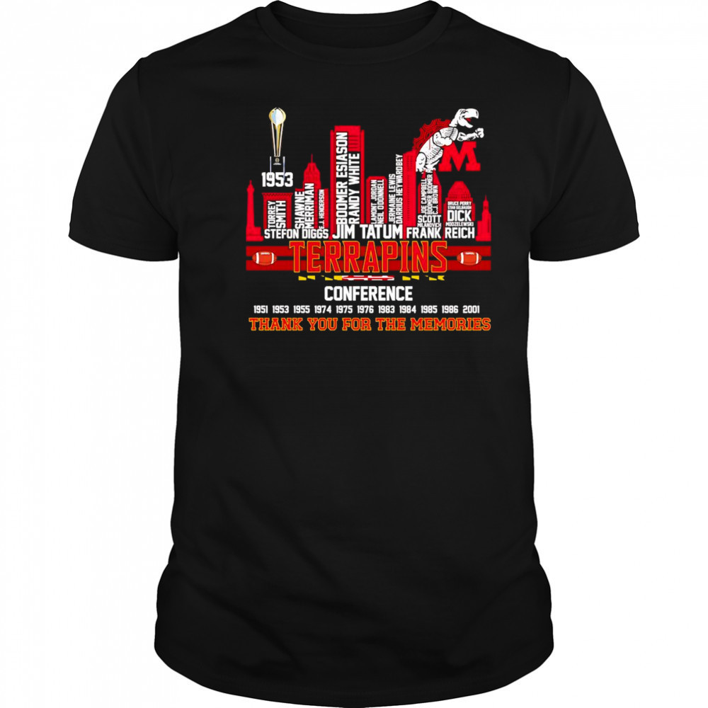 City skyline Terrapins Conference thank you for the memories shirt