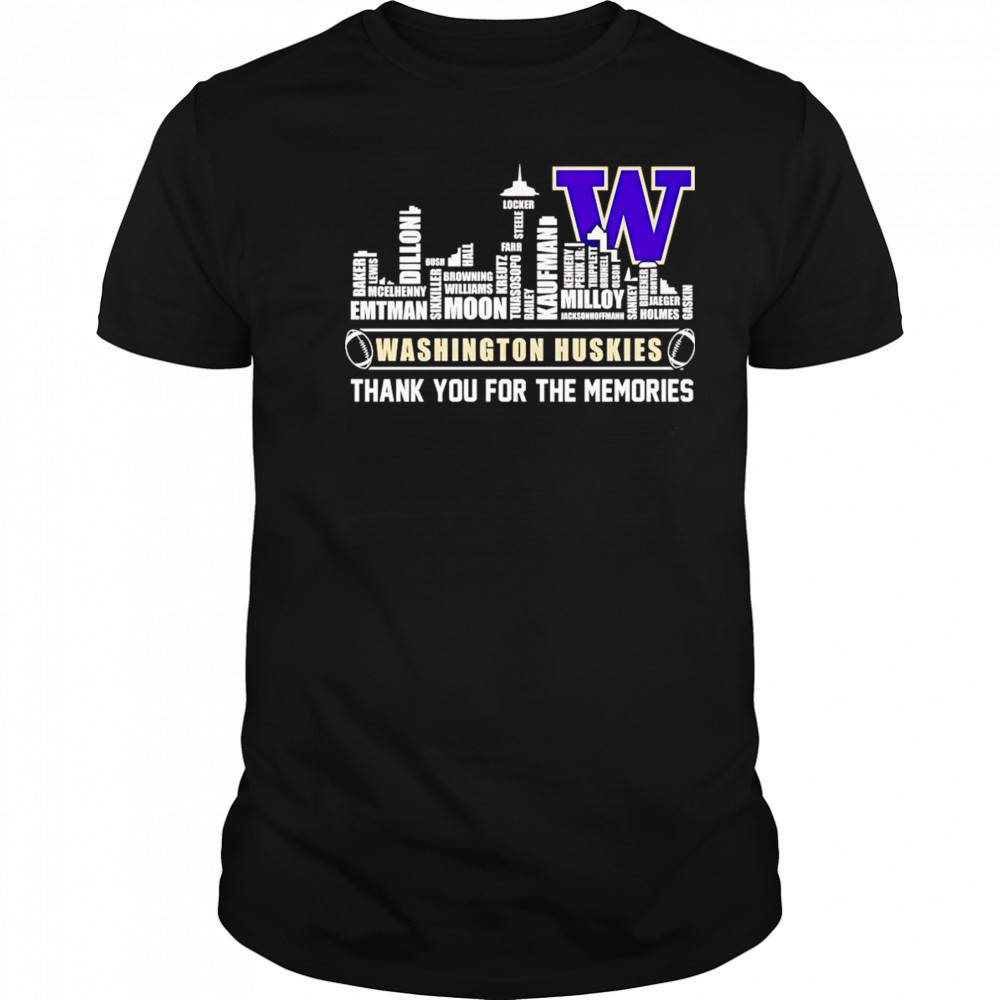 City skyline Washington Huskies thank you for the memories shirt