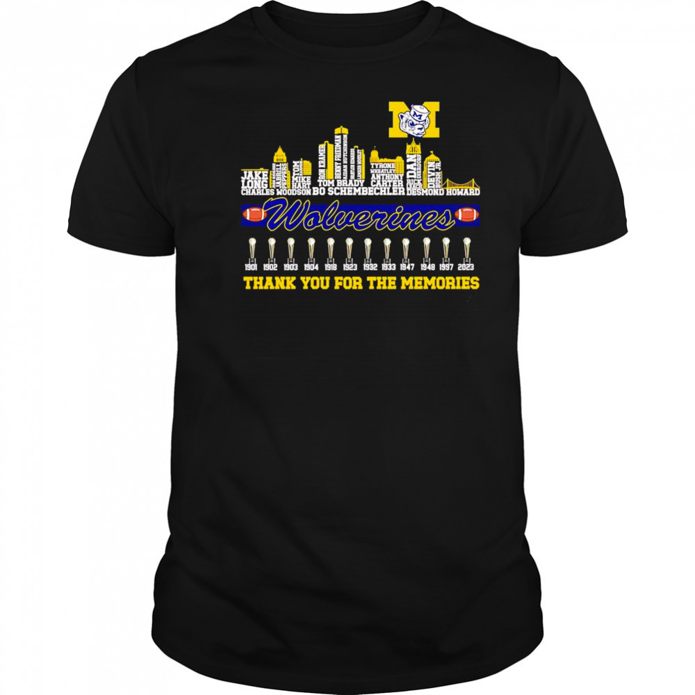 City skyline Wolverines thank you for the memories shirt