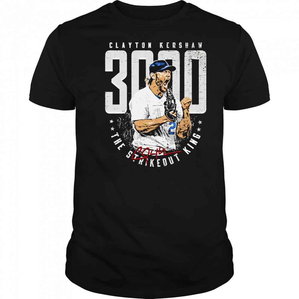 Clayton Kershaw Los Angeles D 3000K Strikeout King shirt