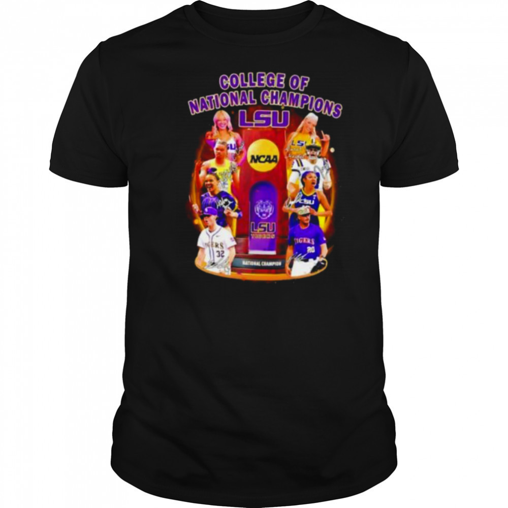 College of National Champions LSU Tigers signature shirt