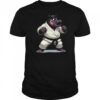 Combative Hippo wearing a GI in fight pose 1 Fan Fun Long Sleeve Shirt