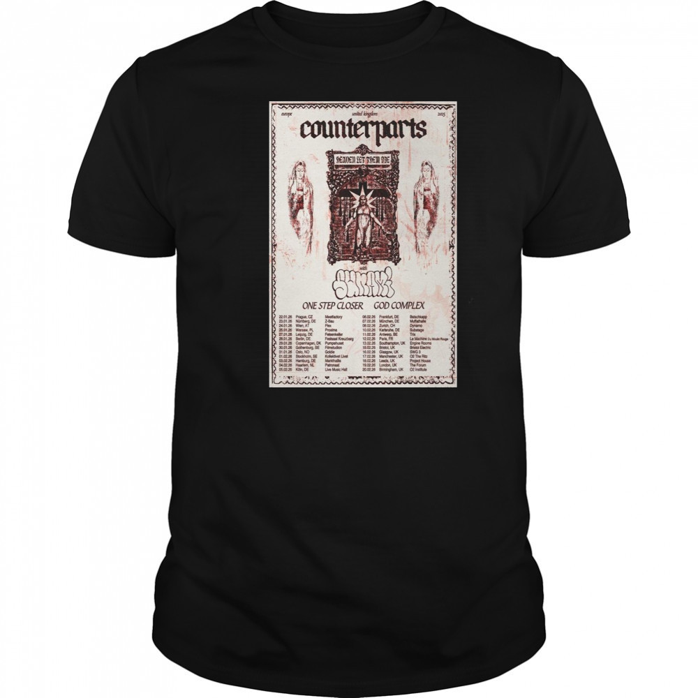 Counterparts UK & EU Tour 2025 Poster Shirt