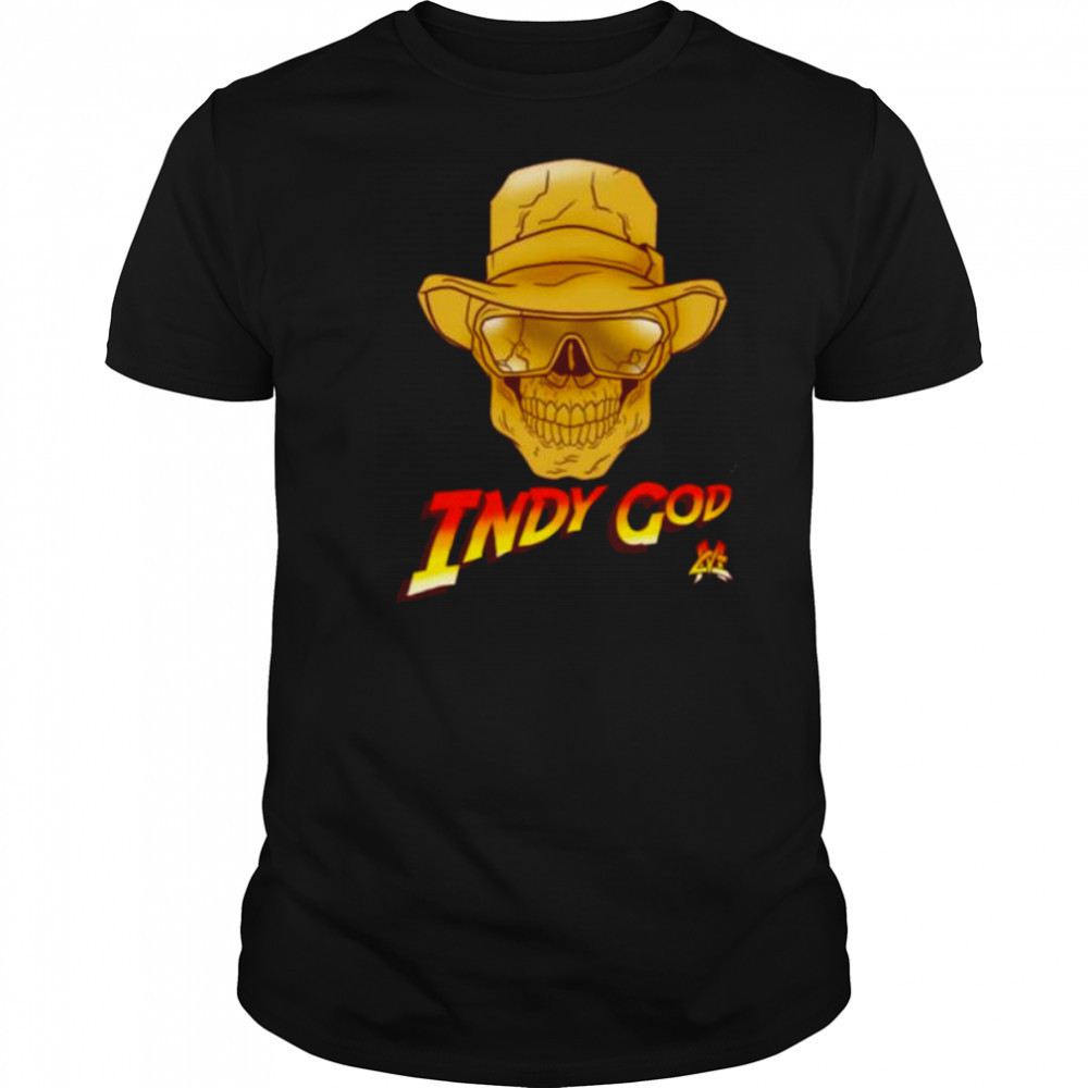cowboy skull Indy God min shirt