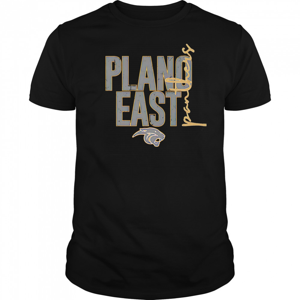 Crown Trio Plano East Panthers Vertical Cursive shirt