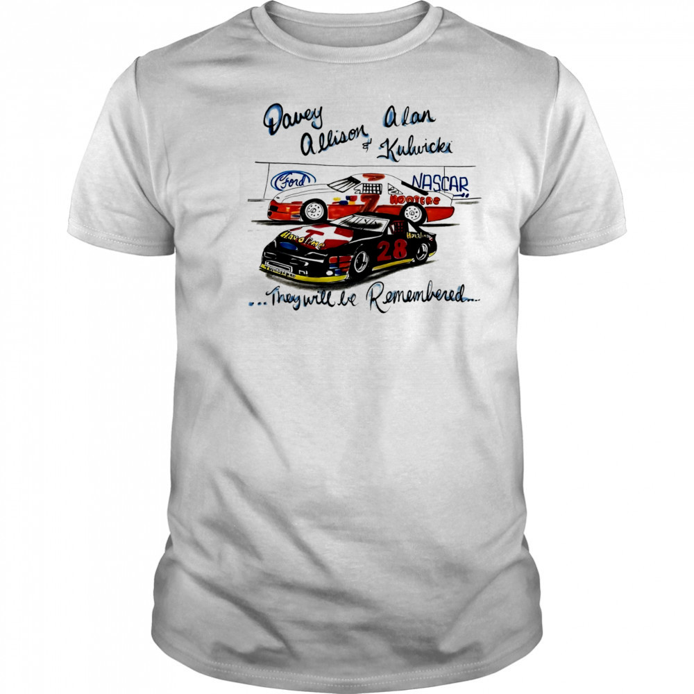 Davey Allison and Alan Kulwicki they will be remembered Nascar 90s Racing cars shirt