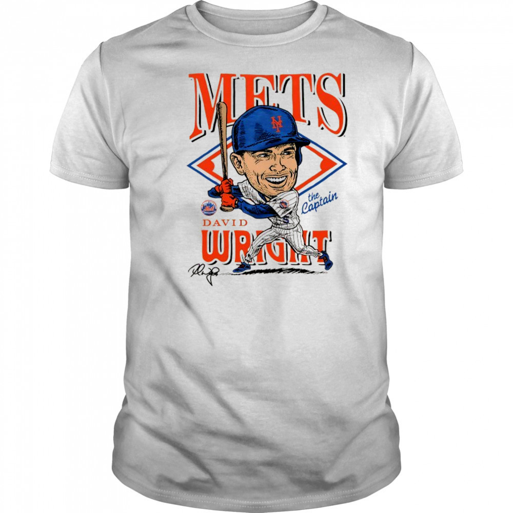 David Wright New York Mets the Captain Caricature signature shirt