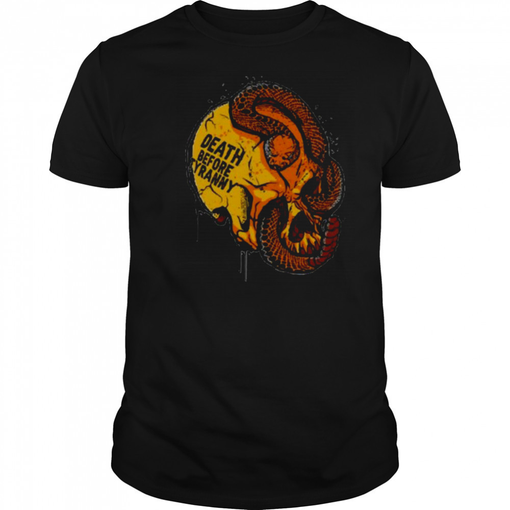 Death before tyranny skull snake shirt