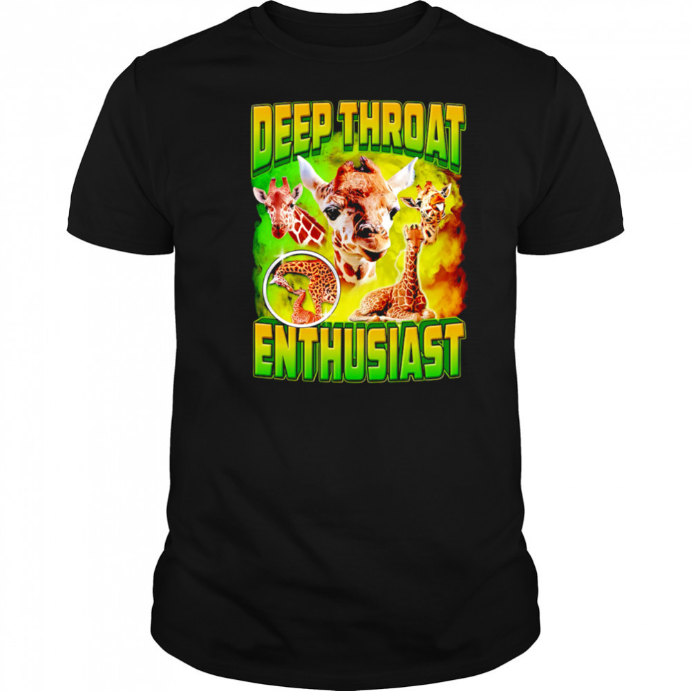 Deep Throat Enthusiast Funny Giraffe graphic cute shirt
