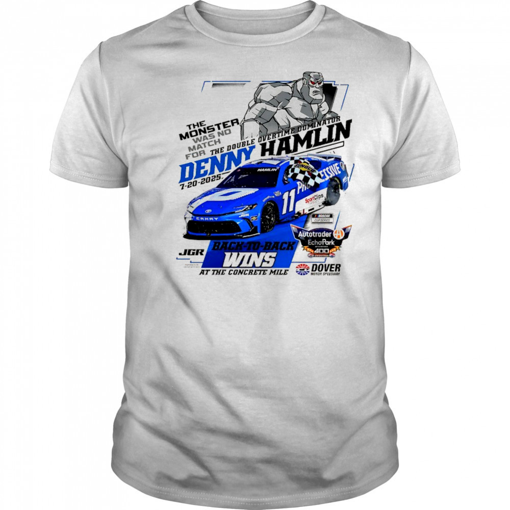 Denny Hamlin Checkered Flag Sports 2025 Autotrader EchoPark Automotive 400 Race Win back to back wins shirt
