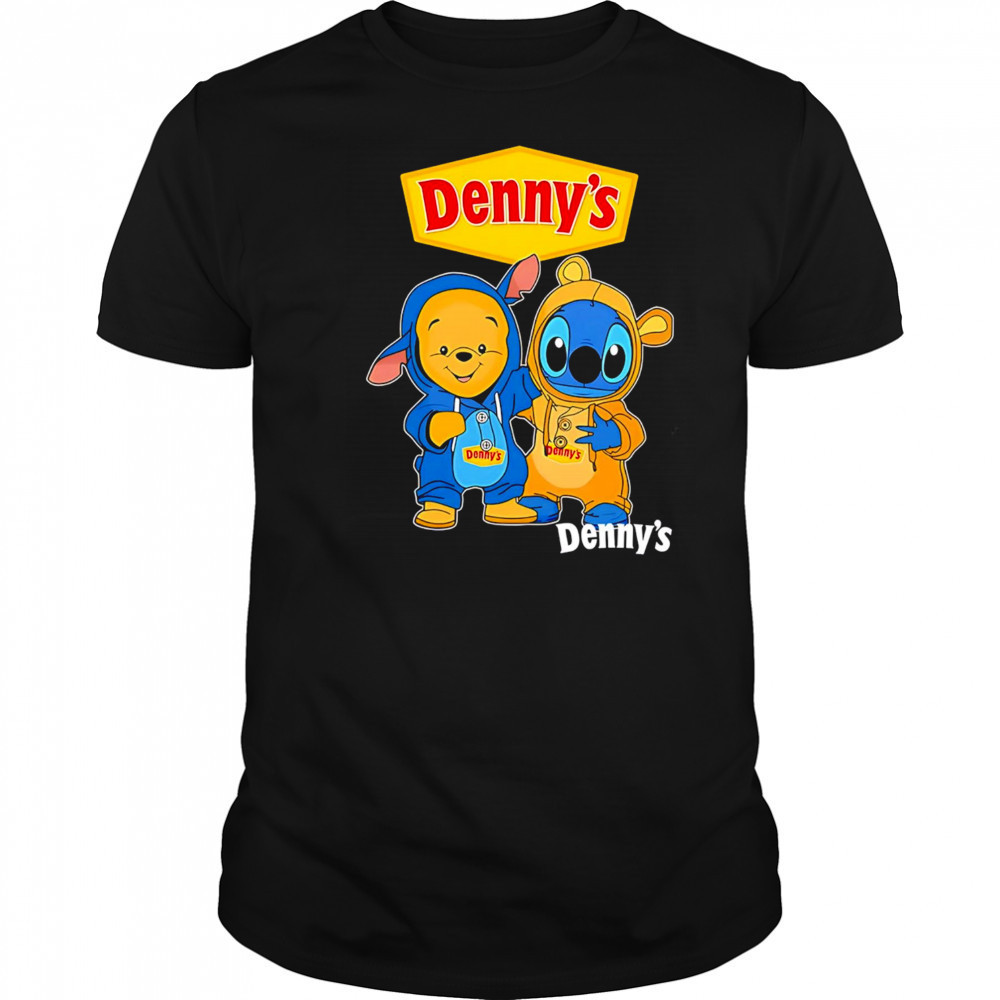 Denny’s pooh and stitch friends shirt