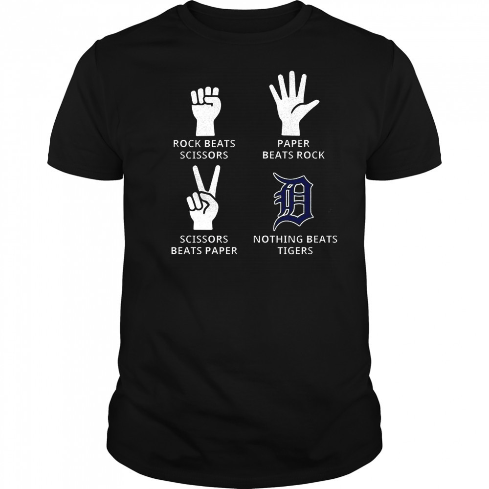 Detroit Lions rock beats scissors paper beats rock shirt