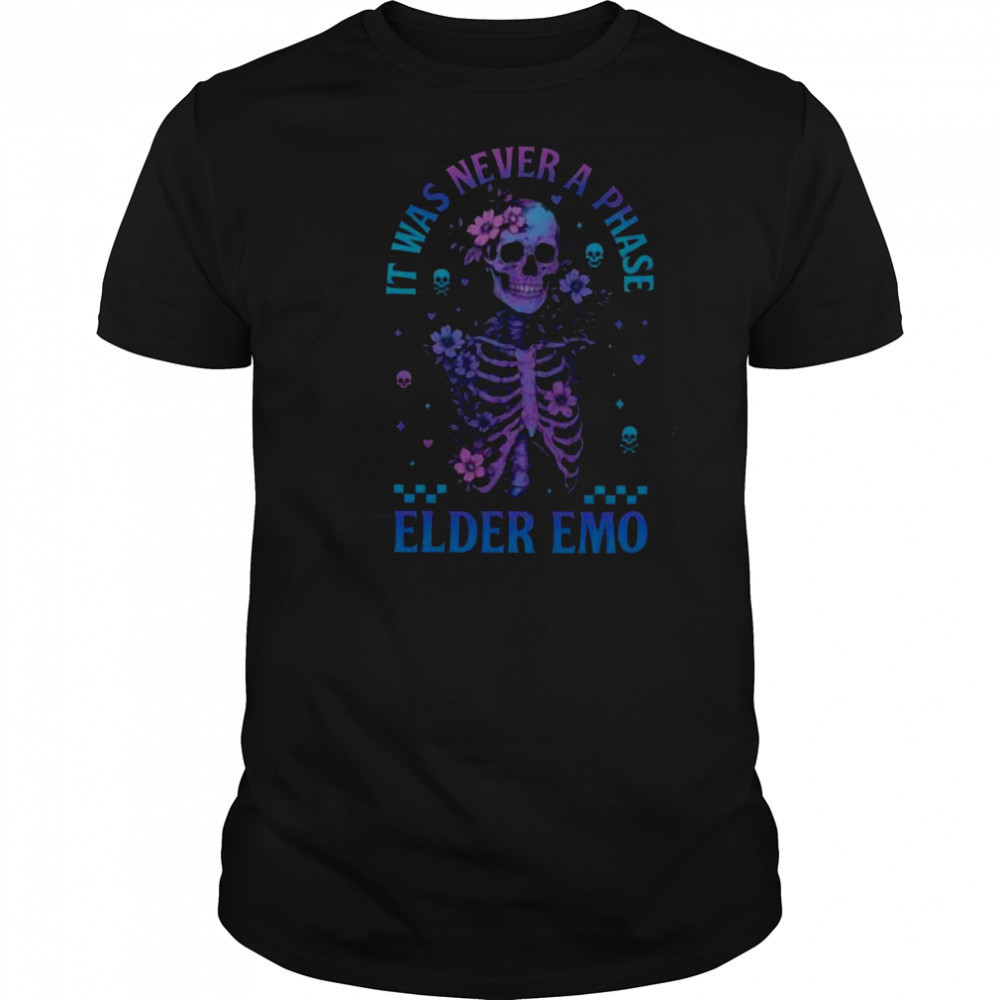Elder Emo Club Skeleton It Was Never A Phase Sweatshirt