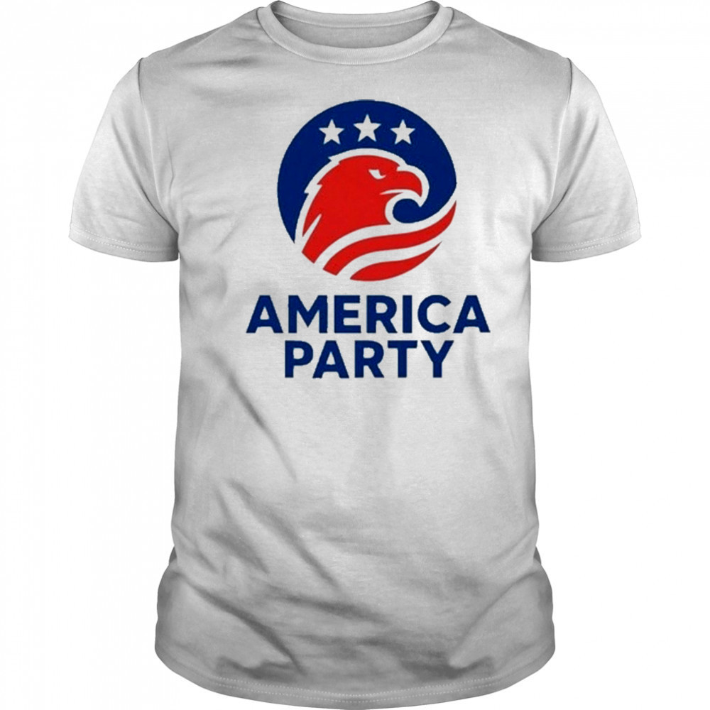 Elon Musk America Party Flag T-Shirt
