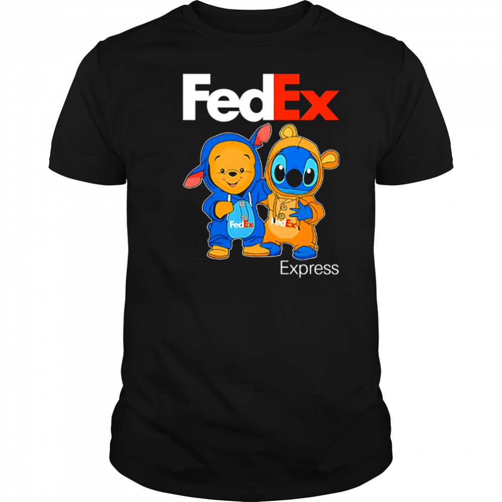 Fedex pooh and stitch friends shirt