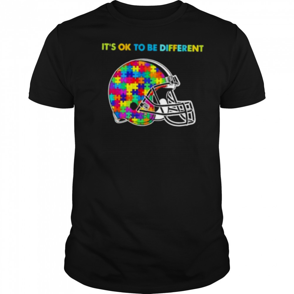 Football Helmet Autism awareness It’s ok to be different Shirt