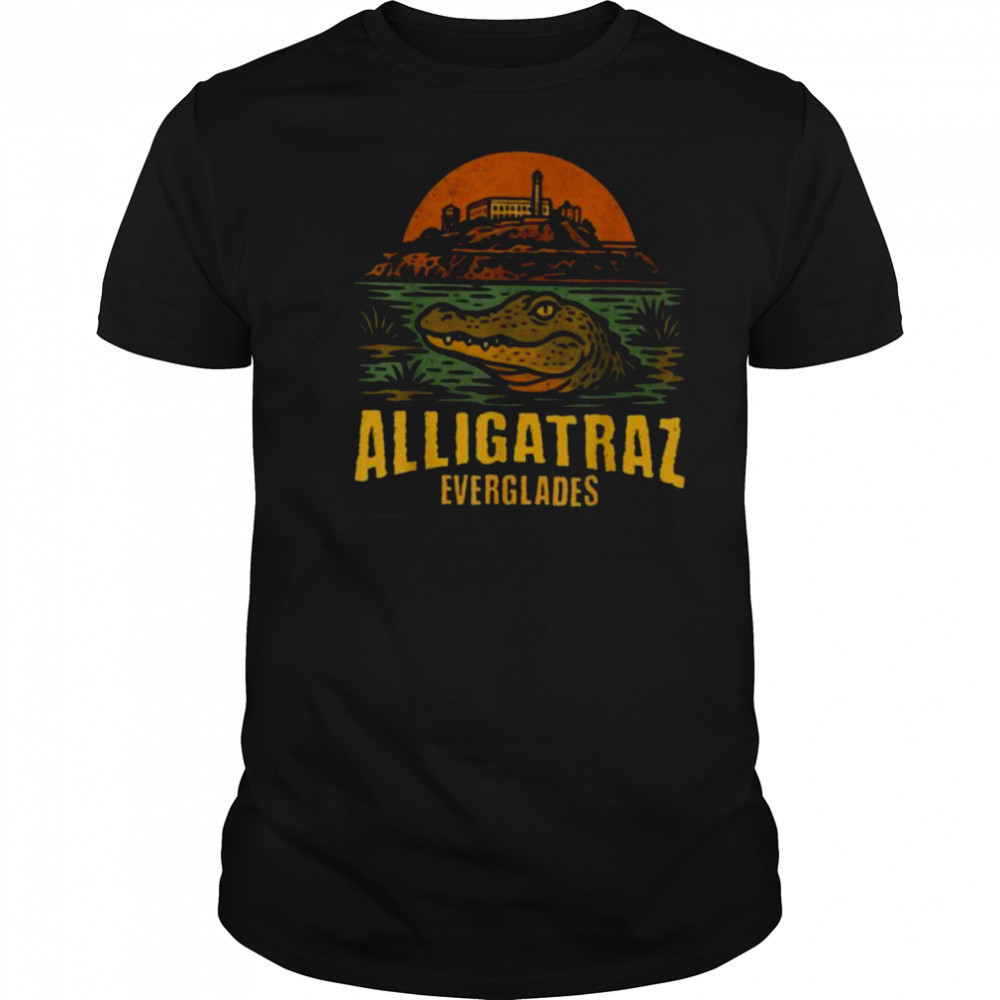Funny Meme Florida Everglades Alligatraz Alligator Alcatraz T Shirt