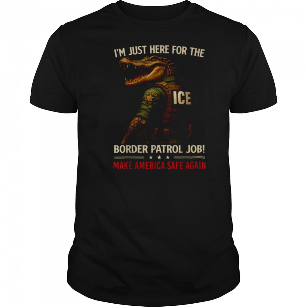 Funny Men Alligator Ice Nature’s Own Border Patrol Women Shirt