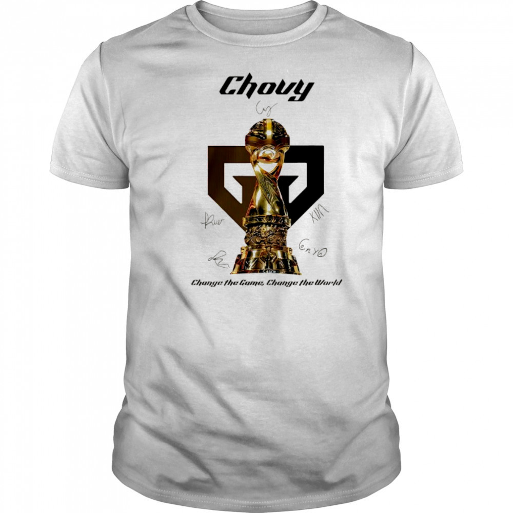 Gen.G 2025 MSI Champions Chovy signature change the game change the world shirt
