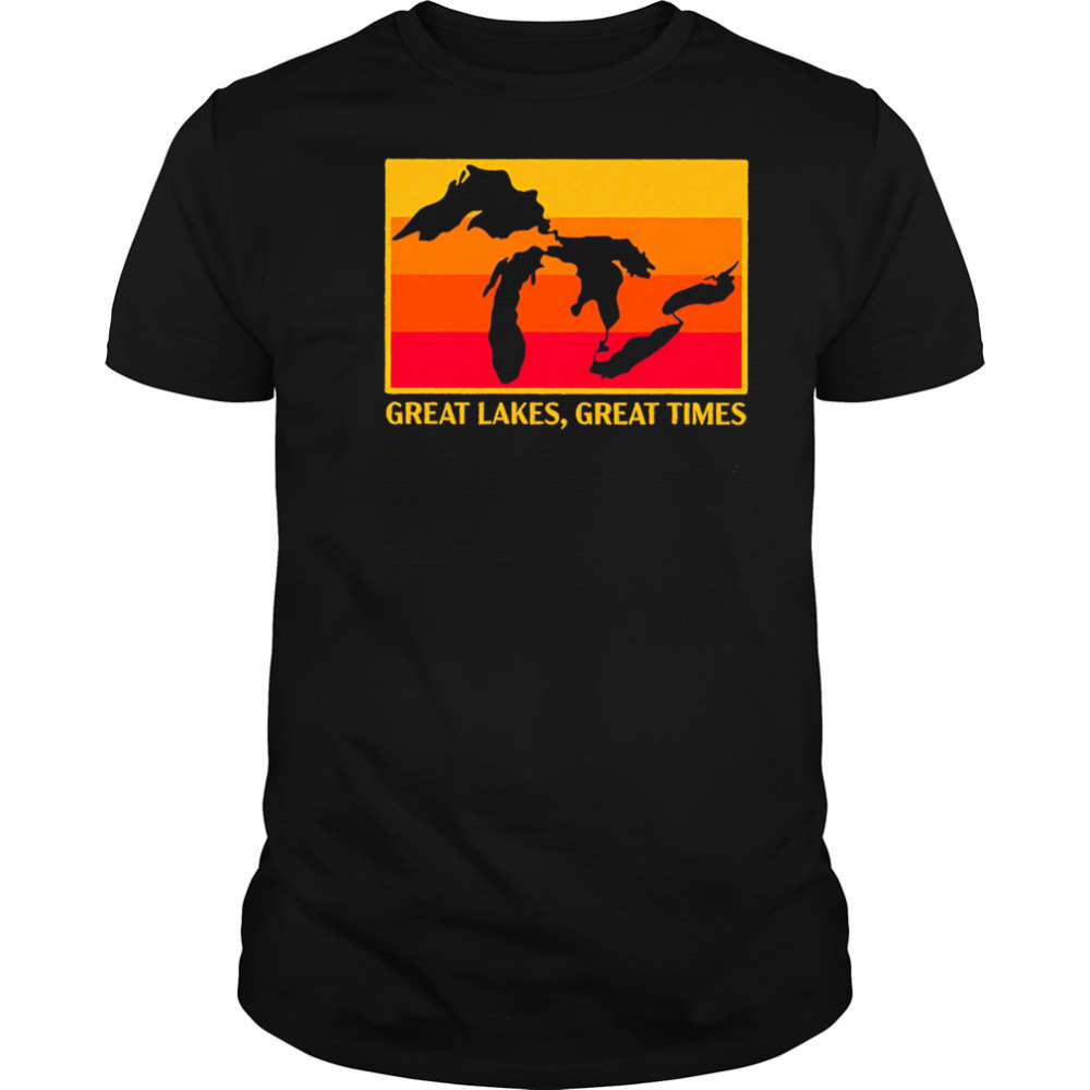 Great Lakes Great Times Michigan sunset shirt