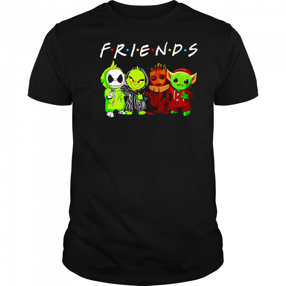 Groot Jack Skellington Baby Yoda Friends shirt