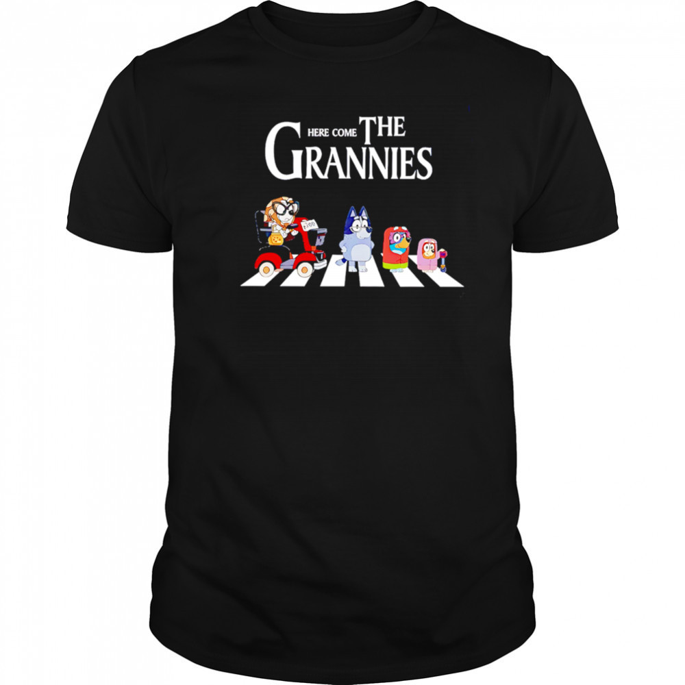 Here Come The Grannies Tee Blue dog grannies cute shirt
