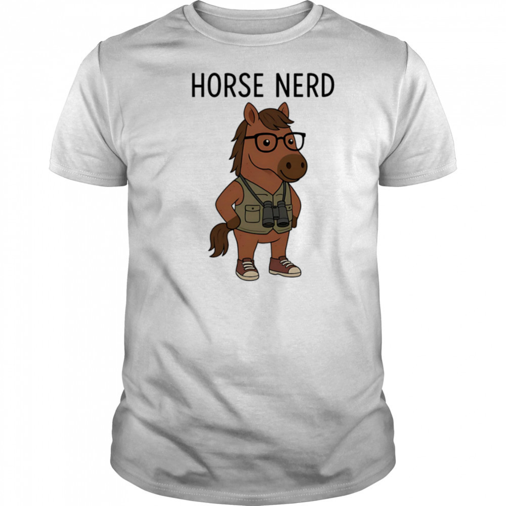 Horse Nerd cute cartoon shirt