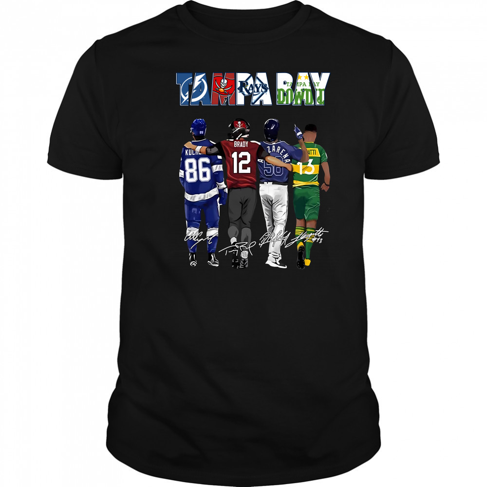 Hot 2023 Tampa Bay Rays Tampa Bay Buccaneers Tampa Bay Lightning Tampa Bay Rowdies Signatures Shirt