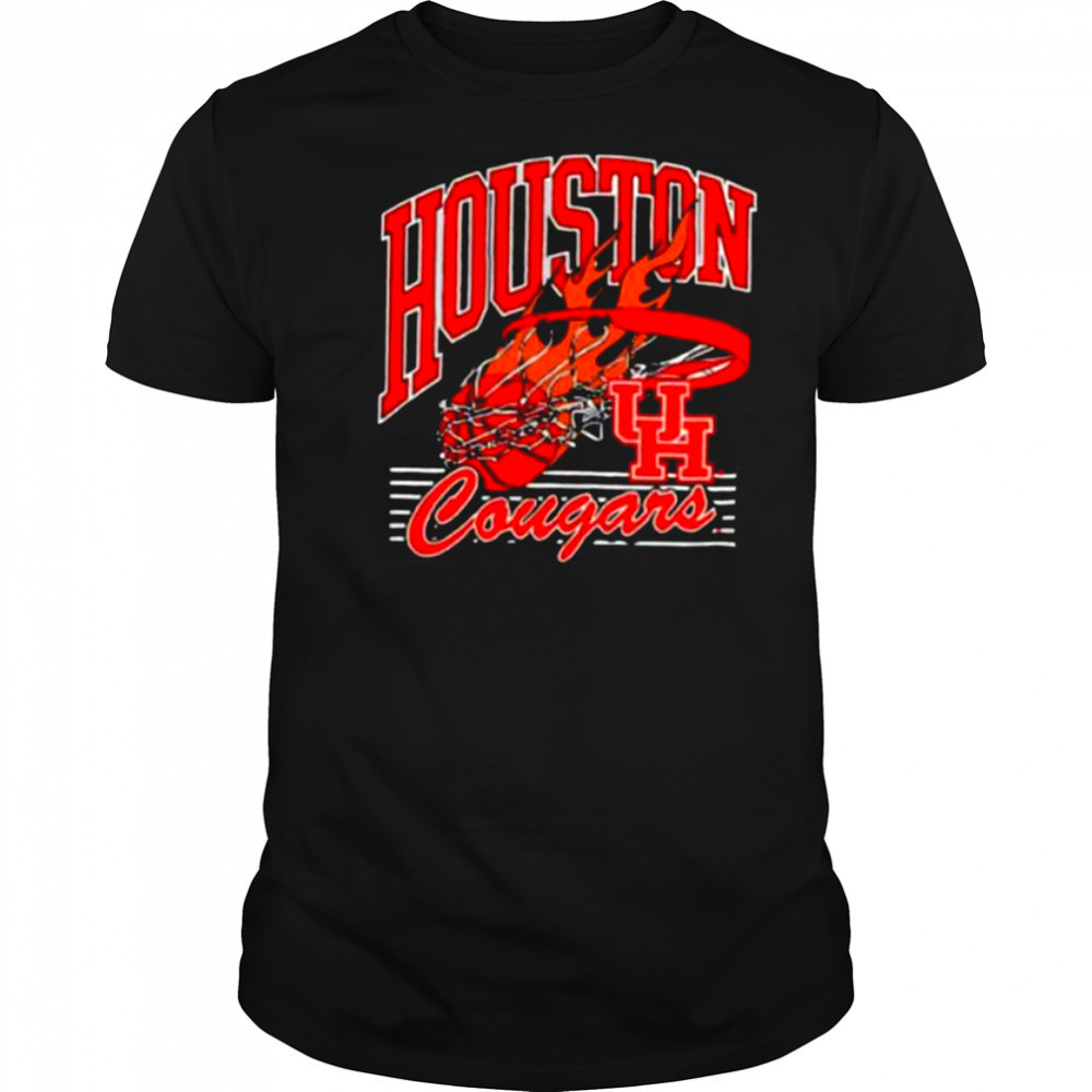 Houston Cougars Basketball fire ball shirt