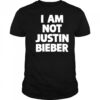 I am not justin Bieber letter shirt
