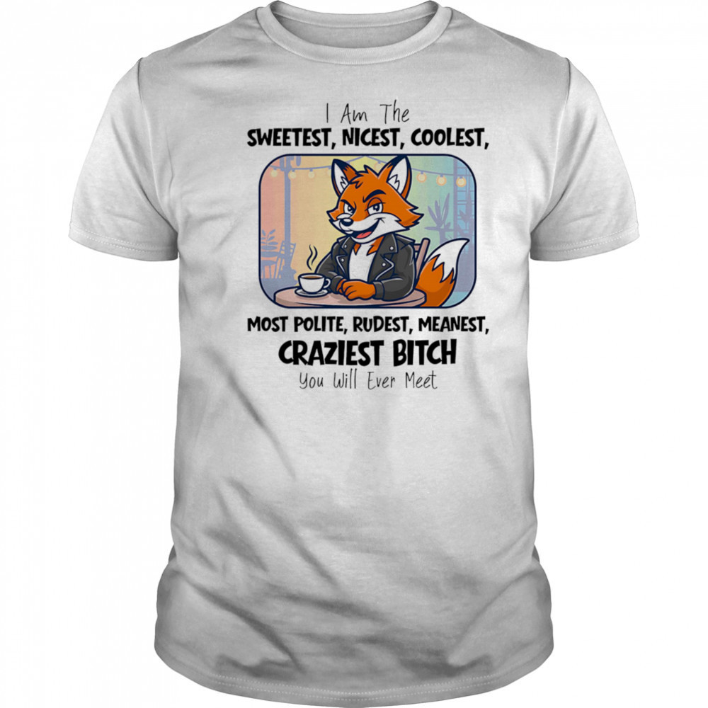 I am the sweetest nicest coolest most polite rudest meanest craziest bitch you will ever meet shirt