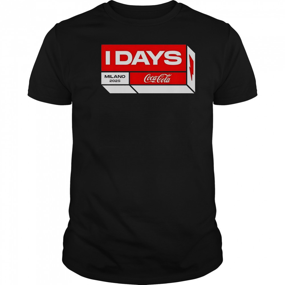 I-Days Festival Milano 2025 Cocacola Italy Merch From June 2-August 27 2025 Two Sided T-Shirt