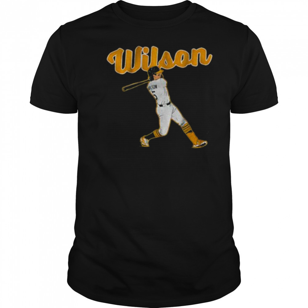 Jacob Wilson Oakland Athletics MLB Baseball Slugger Swing shirt