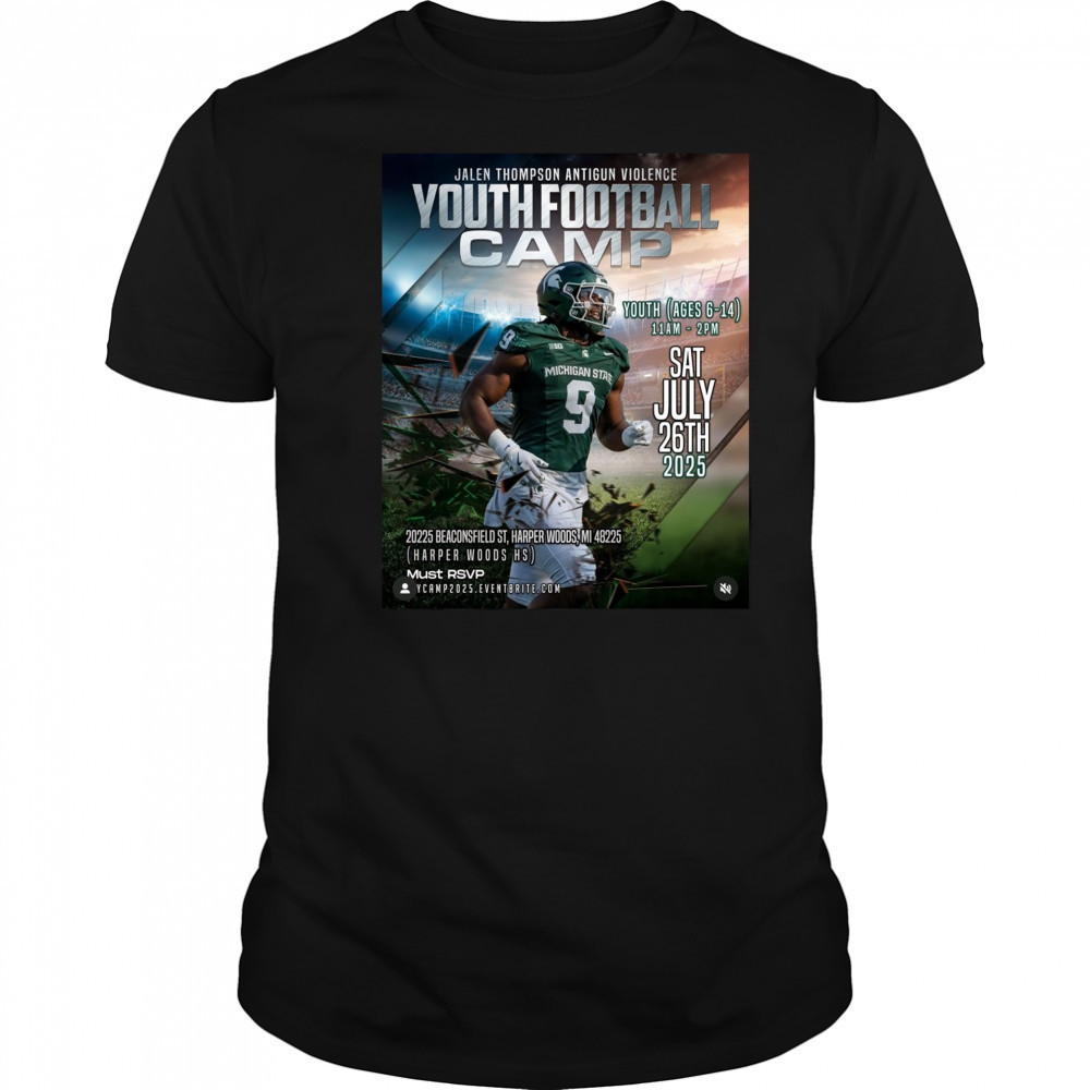 Jalen Thompson Anti Gun VIolence Youth Football Camp Sat July 26Th 2025 Poster Shirt