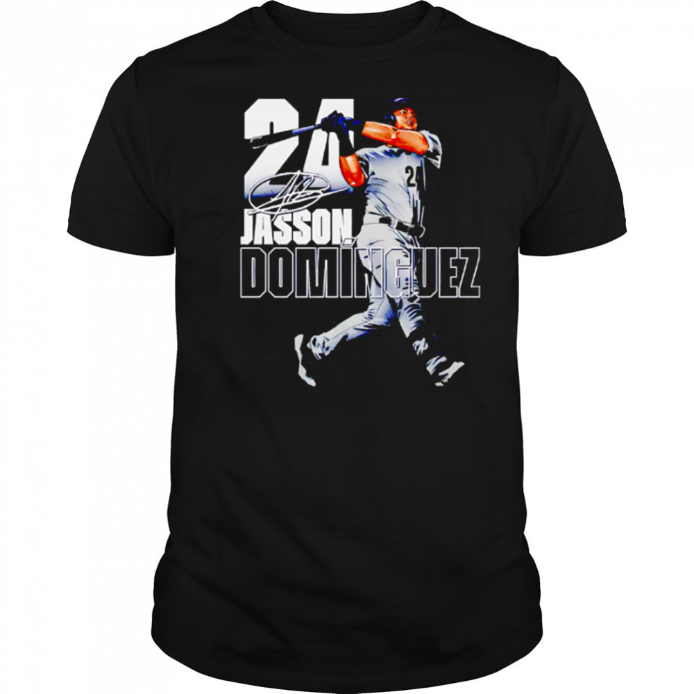 Jasson Dominguez 24 New York Yankees Stance signature shirt