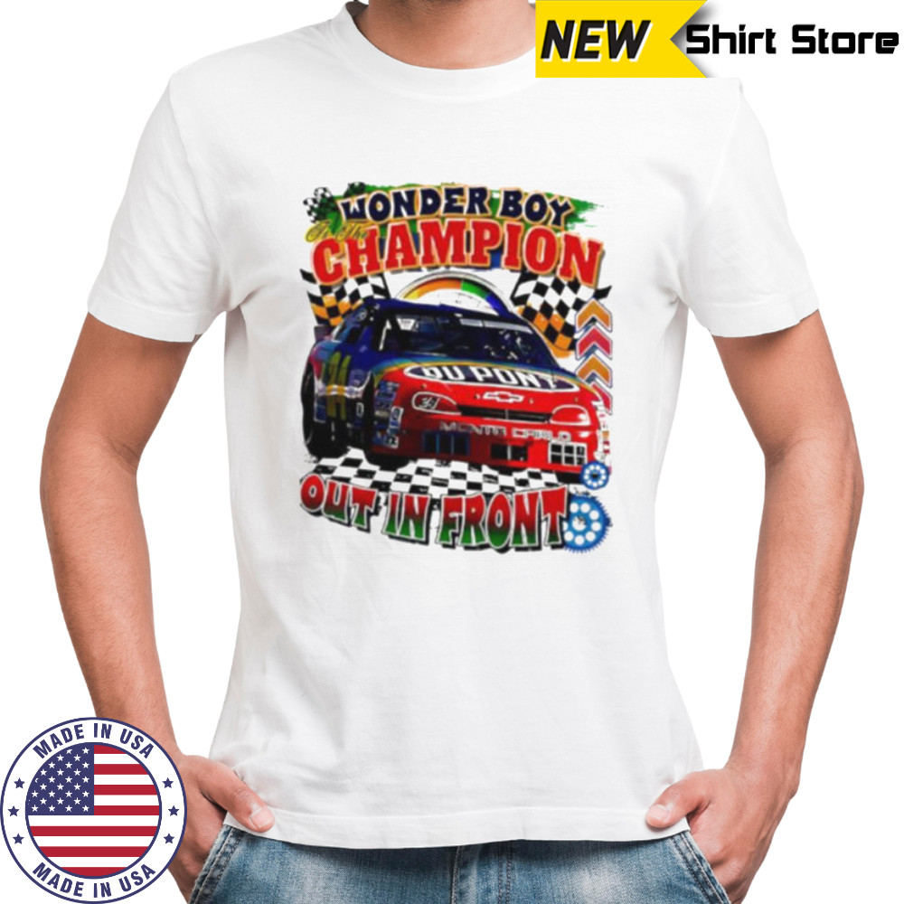 Jeff Gordon Wonder boy champion Dupont race car Nascar shirt