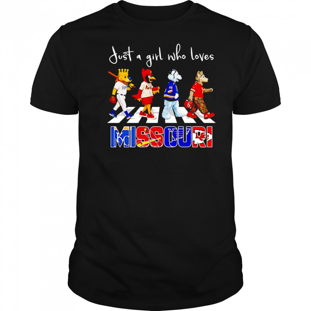 Just a girl who loves Missouri sports mascot shirt