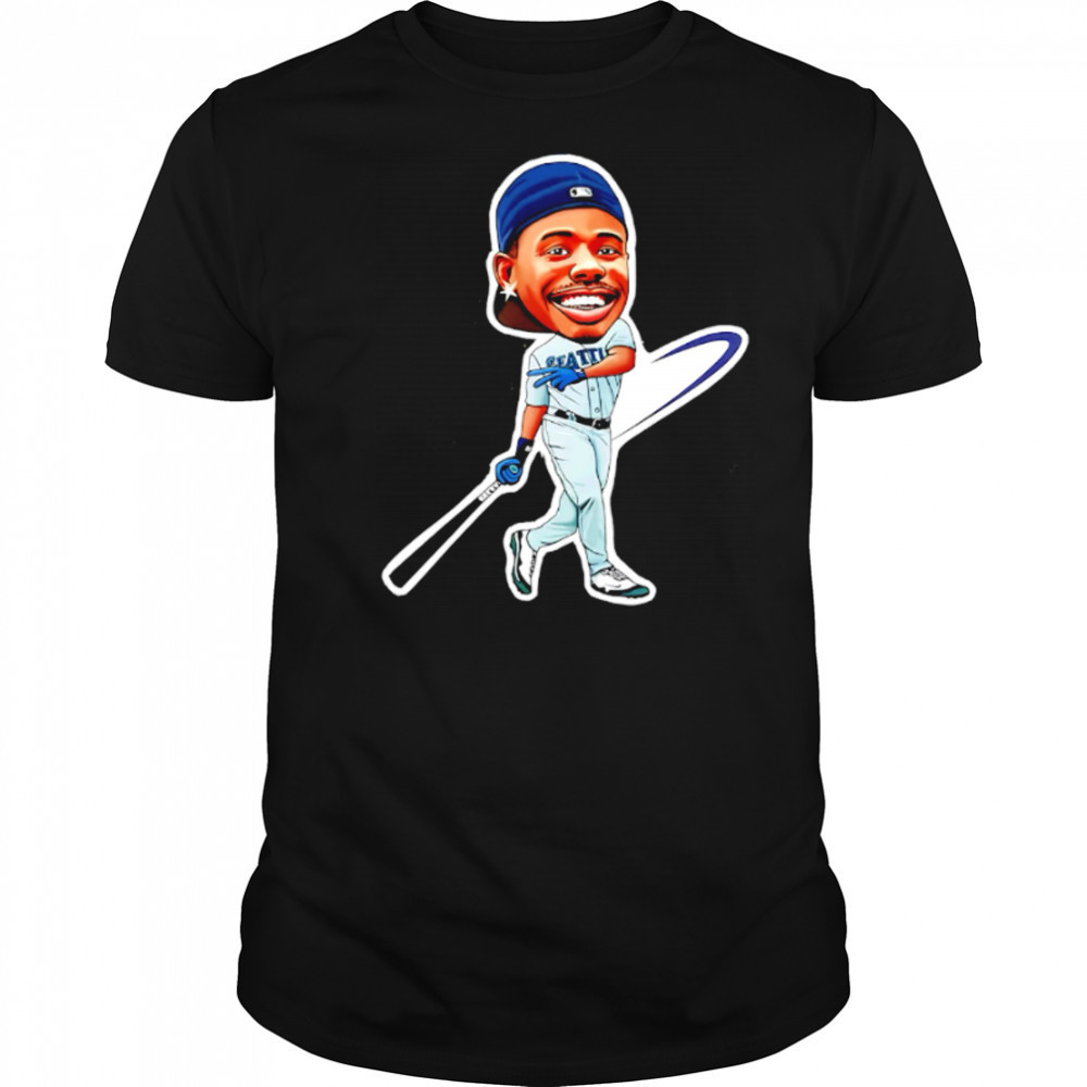 Ken Griffey Jr. Art Magnet Seattle Mariners jersey cartoon shirt